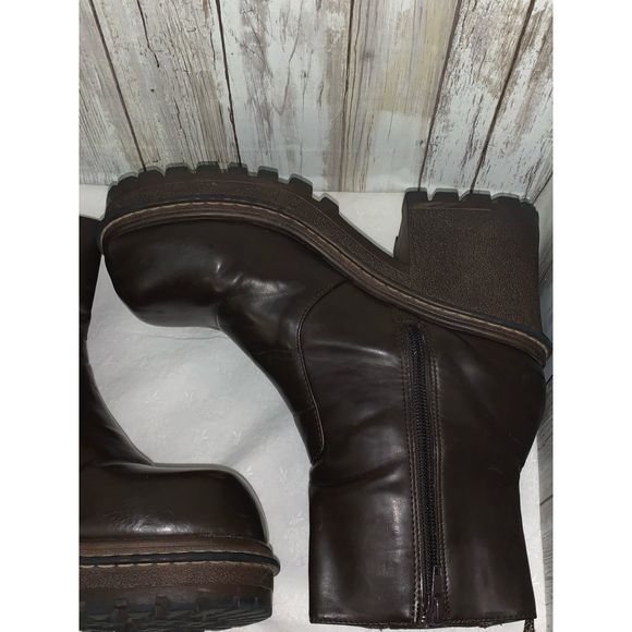 SOLD No Boundaries Vintage Chunky Round Toe Y2k Boots Size 9.5M - Picture 13 of 16